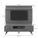 Ver imagem 2 de Painel Aros 225cm e Rack Ares para TV 65" 2 Portas 1 Gavetas:Naturalle