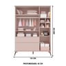 Cômoda Com Guarda Roupa Rose Jinx Shop Jm Baby - 4