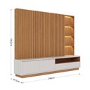 Ver imagem 4 de Estante Home Theater Cancún Freijó Off White Matte com Mesa de Centro Jeri Off White Freijó e Aparad