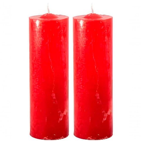 Kit 8 Velas 7 Dias Votiva Clássica Vermelha Decorativa 15cm