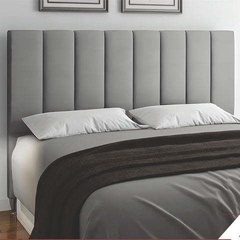 Cabeceira Estofada Cama Box Queen 1,60 Slim para Quarto em Suede Cinza - Larbelle