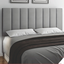 Ver imagem 1 de Cabeceira Estofada Cama Box Queen 1,60 Slim para Quarto em Suede Cinza - Larbelle