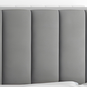 Ver imagem 2 de Cabeceira Estofada Cama Box Queen 1,60 Slim para Quarto em Suede Cinza - Larbelle