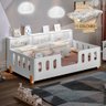 Cama Infantil Montessoriana com Colchão Juvenil Led e Nicho Nina - Branca - 1