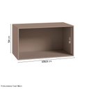 Ver imagem 4 de Ponte Planejada Solteiro 100% MDF 2 Portas Orion CabeCasa MadeiraOriginals Marrom/Mocha/Linho