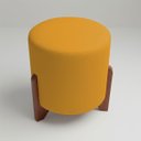 Ver imagem 7 de Kit 2 Puffs Decorativos Eloah Suede Redondo Assento Extra para Sala Quarto Pufe com Pés de Madeira