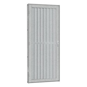 Porta de Aço Postigo Xadrez Tradição 83x215 R60 Abertura Esquerda