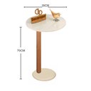 Ver imagem 2 de Mesa de Apoio Monopé para Sofá Redonda Off White 35x70 Cm