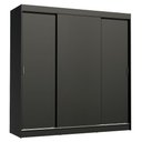 Ver imagem 2 de Guarda-Roupa Casal Madesa Reno 3 Portas de Correr Preto Cor:Preto