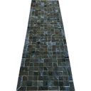 Ver imagem 1 de Tapete de couro passadeira preto natural 0,70x2,30 com borda