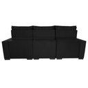 Ver imagem 6 de Sofá Retrátil e Reclinável 2.50m Molas Ensacadas e Costura Tripla Cama inBox Nobre Suede Preto
