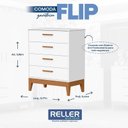 Ver imagem 4 de Cômoda Gaveteiro Infantil Flip Branco Acetinado - Reller