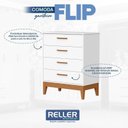 Ver imagem 2 de Cômoda Gaveteiro Infantil Flip Branco Acetinado - Reller