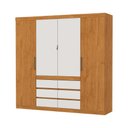 Ver imagem 2 de Guarda Roupa Imperio 6 Gavetas com Espelho Carioca Moveis Cinamomo/off White