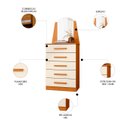 Ver imagem 3 de Cômoda para Quarto com Penteadeira Laris A02 Off/cinamomo - Mpozenato