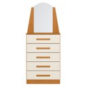 Ver imagem 5 de Cômoda para Quarto com Penteadeira Laris A02 Off/cinamomo - Mpozenato