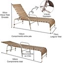 Ver imagem 5 de 2 Espreguiçadeiras Decorativa para Piscina Jardim Trama Cappuccino