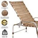 Ver imagem 4 de 2 Espreguiçadeiras Decorativa para Piscina Jardim Trama Cappuccino