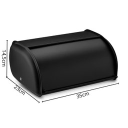 Porta Pão Conserve em Metal Preto 35cm - 2