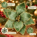 Ver imagem 4 de Flor - 32cm x 20cm - 8 Petalas - Verde