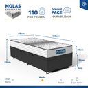 Ver imagem 6 de Cama Box Baú com Colchão de Molas Ensacadas Double Face Essence Probel Solteiro 88cm