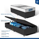 Ver mais imagens de Cama Box Baú com Colchão de Molas Ensacadas Double Face Essence Probel Solteiro 88cm
