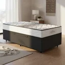 Ver imagem 4 de Cama Box Baú com Colchão de Molas Ensacadas Double Face Essence Probel Solteiro 88cm