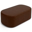Ver imagem 1 de Puff Decorativo Orgânico para Living Quarto 100cm Doha W01 Couríssimo Marrom - Lyam Decor