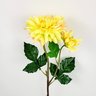 Dália Amarela Haste 60x18x15cm Flor Planta Artificial - 2