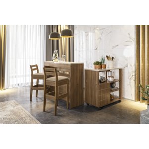 Conjunto completo para área Gourmet Cedro Gold Celta Moveis