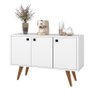 Buffet Portas Retrô Branco - Balcão Multiuso P/ Cozinha AJL STORE - 3