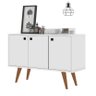 Buffet Portas Retrô Branco - Balcão Multiuso P/ Cozinha AJL STORE - 1