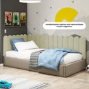 Ver imagem 5 de Painel Cabeceira Cama Box Solteiro Lana 100cm Sintético Bege - Desk Design