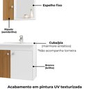 Ver imagem 5 de Gabinete Espelheira e Cuba Branca 70cm Munique Branco Ripado Bechara