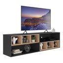 Ver imagem 2 de Rack para TV 75" Suspenso com Nichos Jazz Multimóveis MP1021 Preto/Rustic