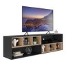 Rack para TV 75" Suspenso com Nichos Jazz Multimóveis MP1021 Preto/Rustic - 2