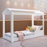 Cama Casinha Montessoriana Crystal 100% Mdf Solteiro Branco - 6