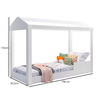 Cama Casinha Montessoriana Crystal 100% Mdf Solteiro Branco - 5