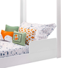 Cama Casinha Montessoriana Crystal 100% Mdf Solteiro Branco - 4