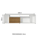 Ver imagem 3 de Rack para Tv até 65 Polegadas Madesa Cancun Branco/rustic Cor:branco/rustic