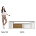 Ver imagem 6 de Rack para Tv até 65 Polegadas Madesa Cancun Branco/rustic Cor:branco/rustic