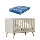 Ver imagem 1 de Berço Americano Ludmila Off White Bétula com Colchão Ortobom - Carolina Baby