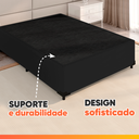 Ver imagem 5 de Cama Box Casal 1,38m com 38cm de Altura Suede Prince Preto