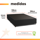 Ver imagem 2 de Cama Box Casal 1,38m com 38cm de Altura Suede Prince Preto