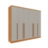 Guarda Roupa Casal 6 Portas 8 Gavetas Puxador MDF 270cm Portugal Espresso Móveis   - 3