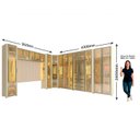 Ver imagem 4 de Modulado com 16 Portas 430,6cm x 240cm 100% MDF Mod 006 Innova Bege/Off White