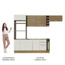 Ver imagem 4 de Armário de Cozinha Completa 290cm Rustic/Branco/Rustic Stella Madesa 02