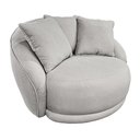 Ver imagem 7 de Poltrona Giratória 122cm Mercy Linho Cinza Claro - Sallar Home