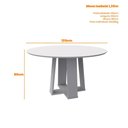 Ver imagem 4 de Conjunto Sala de Jantar Mesa Isabela 135x135 6 Cadeiras Cecilia Ype/off White/veludo Nude