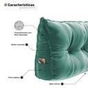 Ver imagem 5 de Kit 02 Almofadas para Cabeceira Encosto Apoio Lombar Spot 160cm com Porta Celular Veludo - Desk Desi